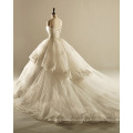 A Line Stripes High Quality Wedding Dress